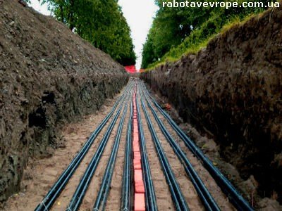 Работа в Германии на прокладке кабелей
